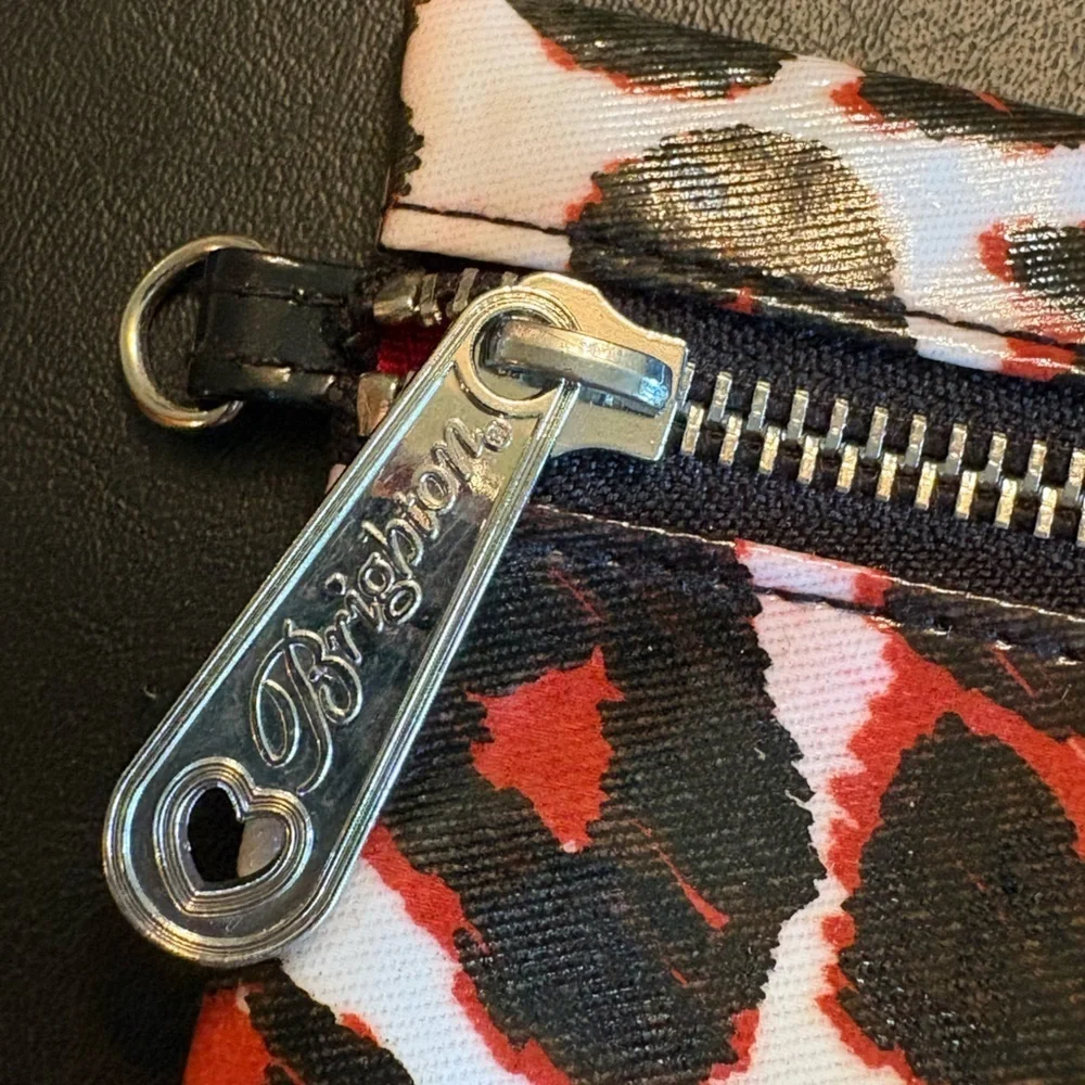 Brighton Leopard Print Wristlet - Red and Black